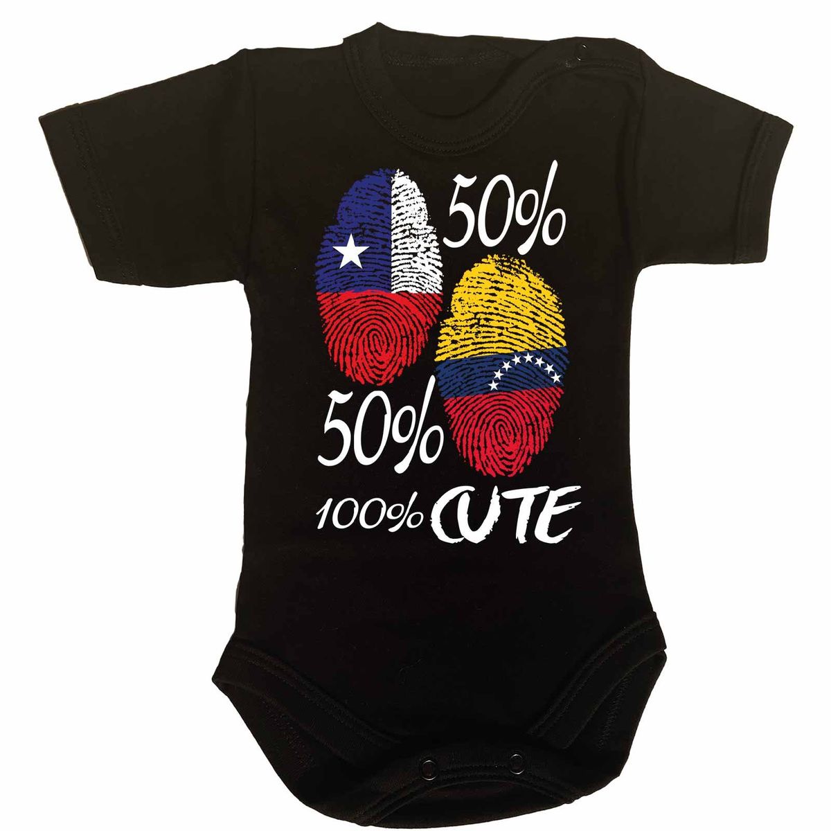 GENERICO - PILUCHOS BODY DE BEBE FIESTAS PATRIAS 50% CHILENO 50% VENEZOLANO
