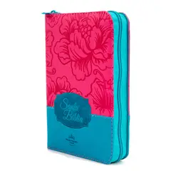 SOCIEDADES BIBLICAS UNIDAS - Biblia RVR mediana concordancia cierre flores fucsia