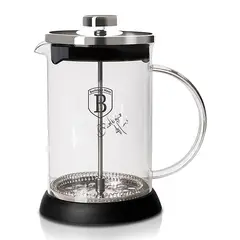 BERLINGER HAUS - Cafetera Francesa 600 ml, color platino de Acero inoxidable.