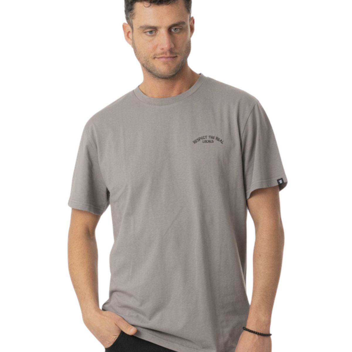 STOKED - Polera Icon Reciclada Hombre Gris