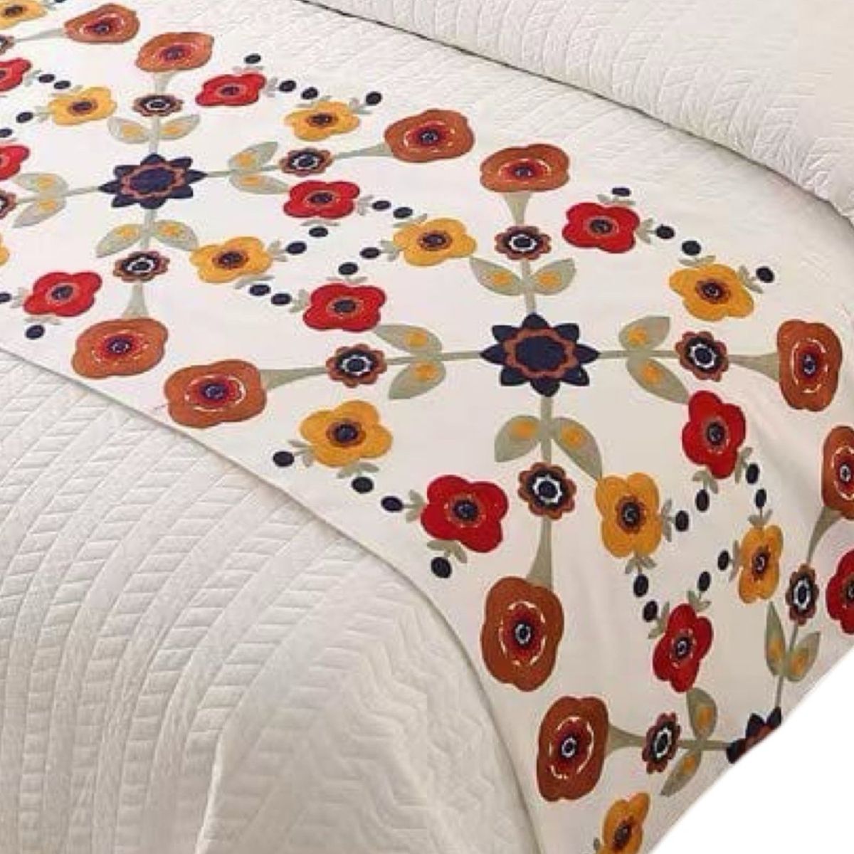 GENERICO - Piecera Bordada Decorativa - Sin Fundas de Cojín D10