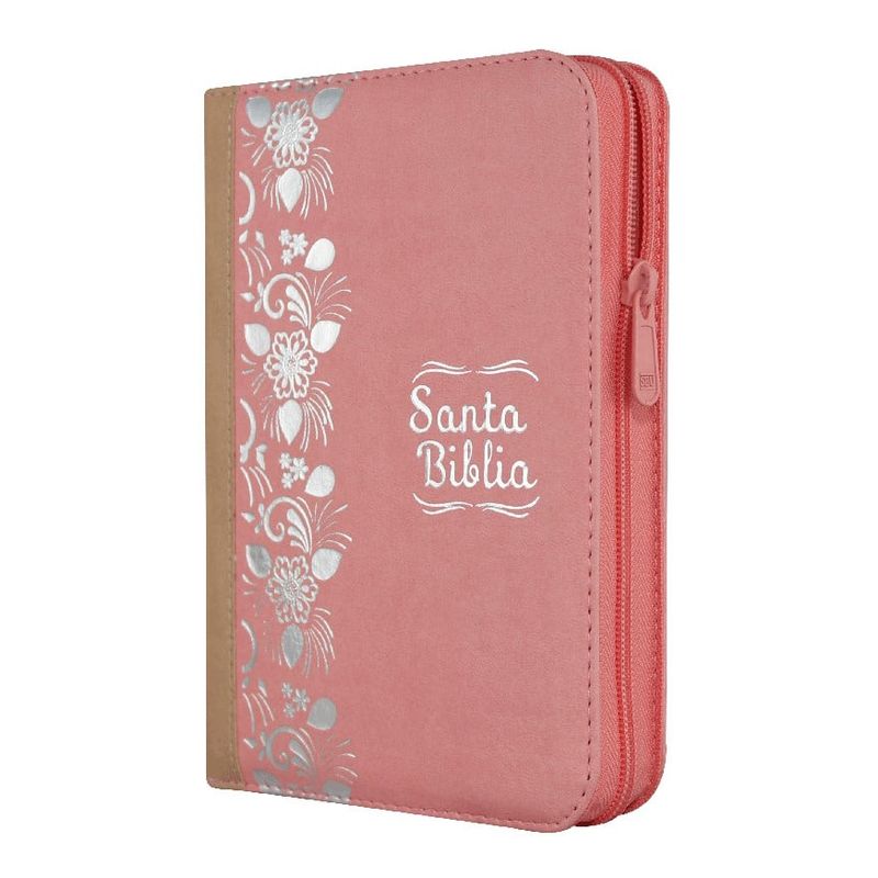 SOCIEDADES BIBLICAS UNIDAS - Biblia Reina Valera 1960 Compacta Letra 10 puntos Color Rosa y Beige