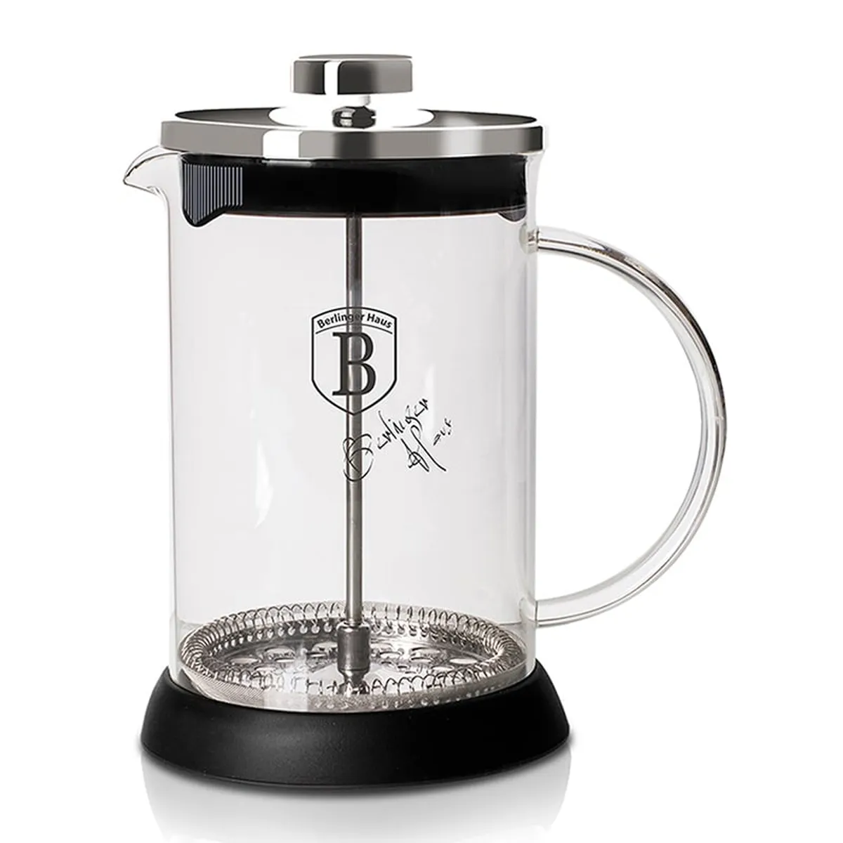 BERLINGER HAUS - Cafetera Francesa 800 ml, color platino de Acero inoxidable.