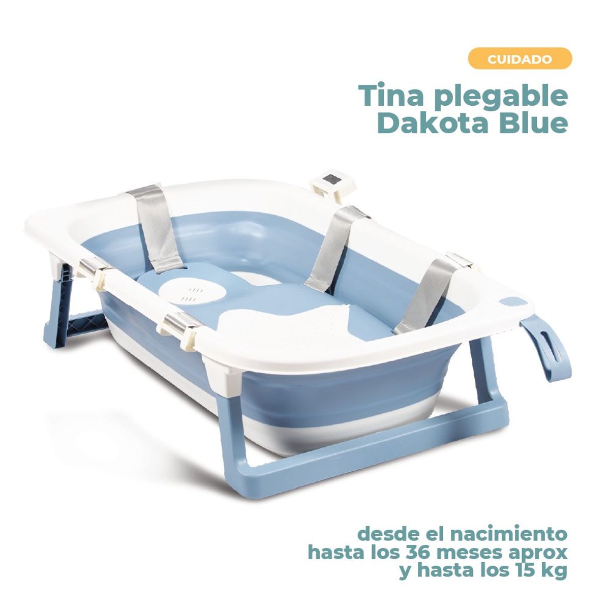PIKABOO - Tina de Baño Plegable para Bebes de Pikaboo Dakota Azul