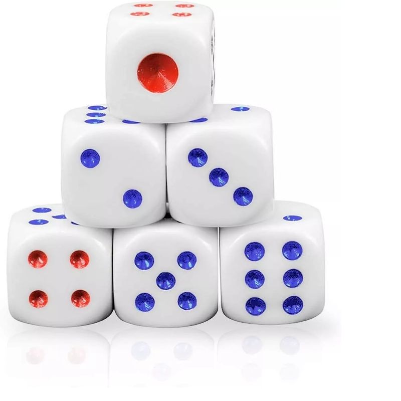 GENERICO - Set De 6 Dados De Juegos De Mesa, 15mm