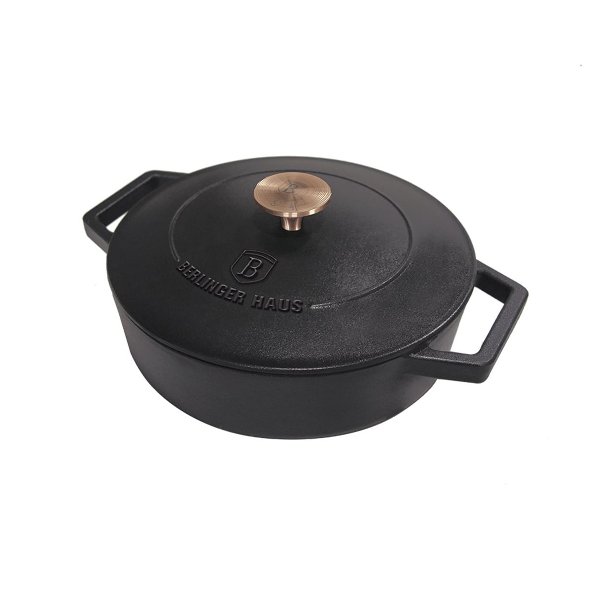 BERLINGER HAUS - Cacerola de hierro fundido Ø 26 cm, color negro mate