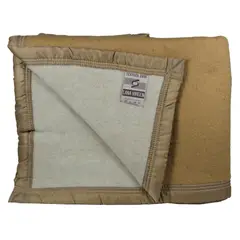 MICA - Frazada Lana Camel/Crudo 1.5 Plazas