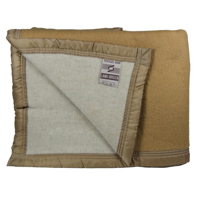 MICA - Frazada de Lana Camel/Crudo King Mica