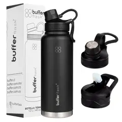 BUFFER FLASK - Botella Termica Agua Acero Inox Buffer 1.2 - Negro