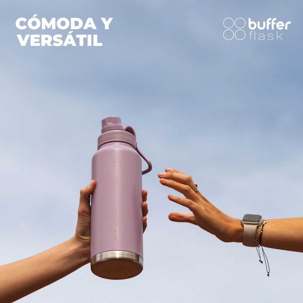 BUFFER FLASK - Botella Termica Agua Acero Inox Buffer 1.2 - Lila