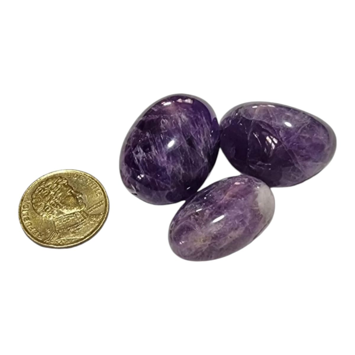 GENERICO - Set Piedras Amatista. 3 Unidades