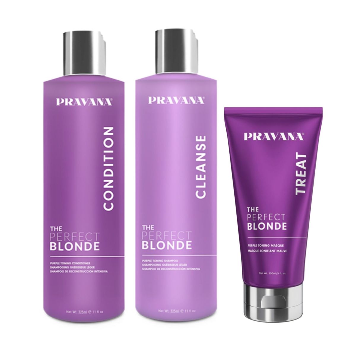 PRAVANA - Shampoo + Acondicionador + Mascara Perfect Blonde Pravana.-