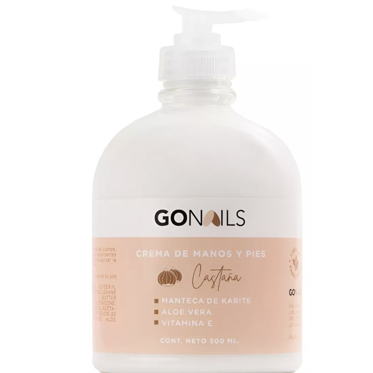GO NAILS - GO NAILS Crema de manos y pies 500ml - Castañas