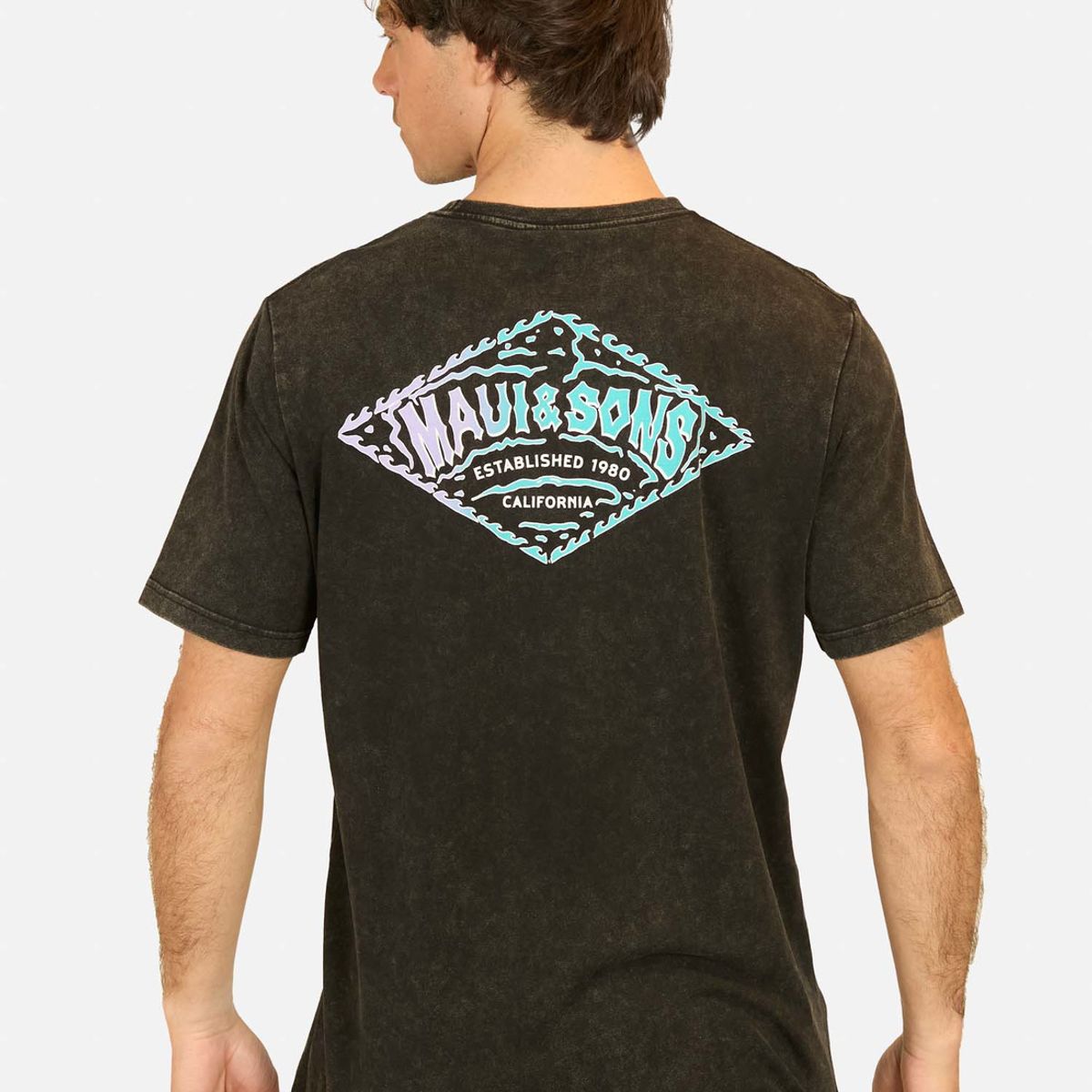 MAUI AND SONS - Polera MC California States Negro Hombre Maui And Sons