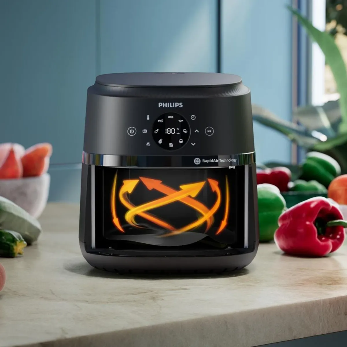 PHILIPS - Freidora de aire táctil Philips NA220/00 4.2L con Rapid Air