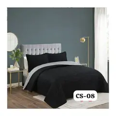 GENERICO - Cubrecama Quilt Verano 1.5 Plazas - Negro CS08