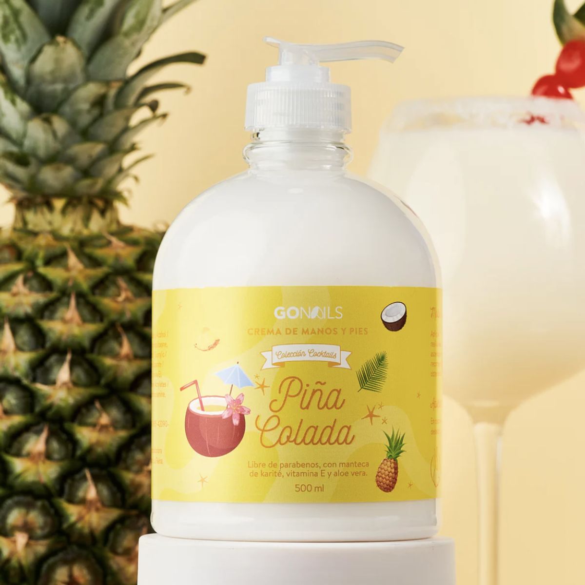 GO NAILS - GO NAILS Crema de manos y pies 500ml - Piña Colada