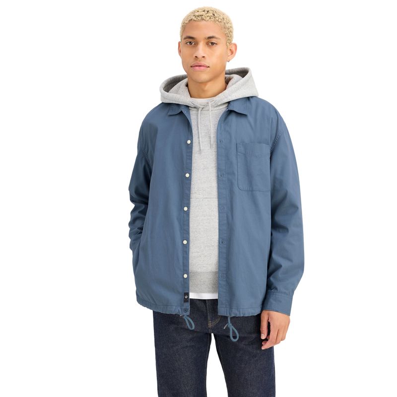 DOCKERS - Chaqueta Camisera Hombre Coaches Relaxed Fit Azul Dockers