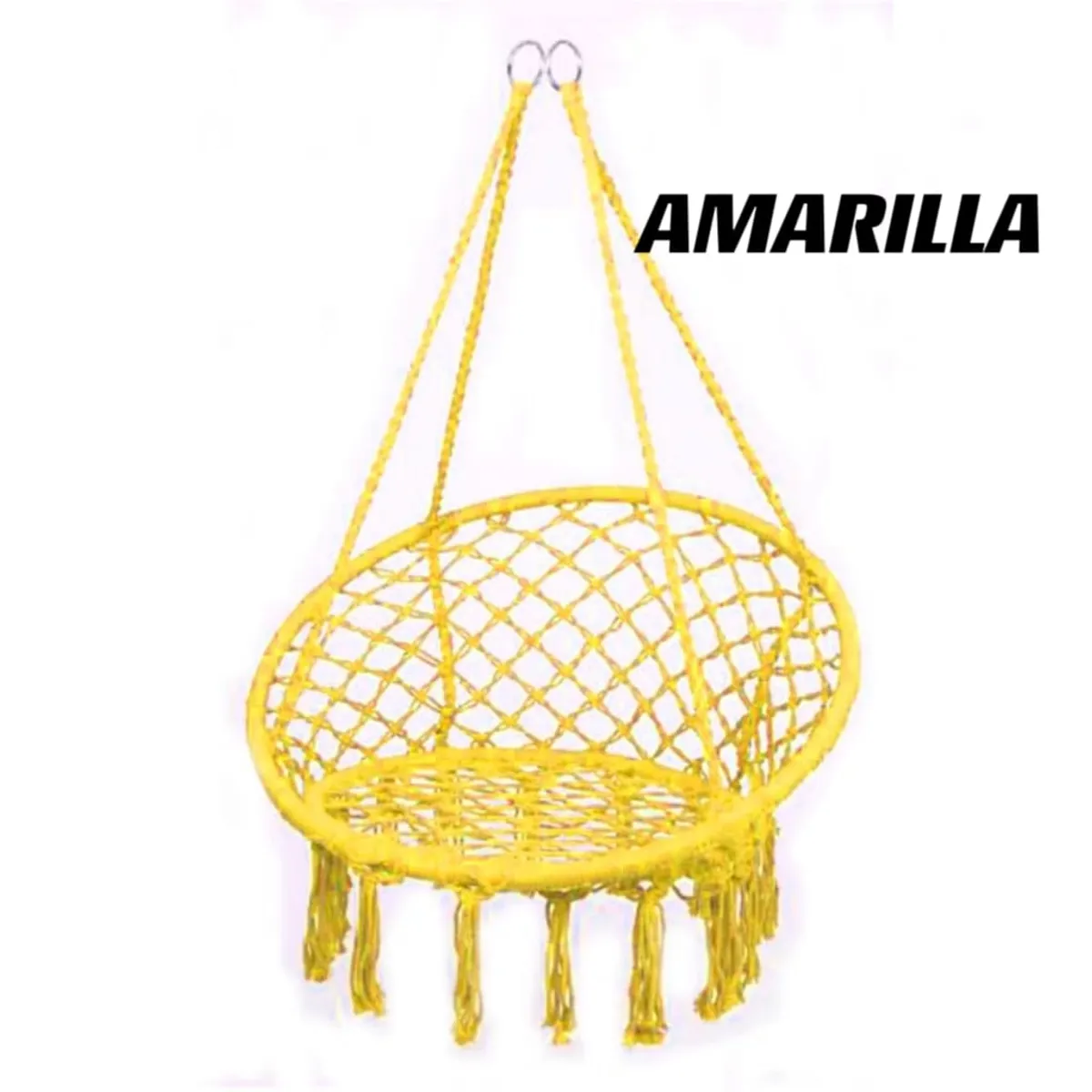 GENERICO - SILLA COLGANTE AMARILLO ESPECIAL PARA JARDIN O DORMITORIOS