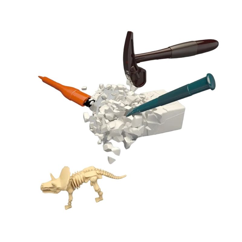 GENERICO - Juego de Excavación Fósiles Dinosaurio 6en1 con Herramientas