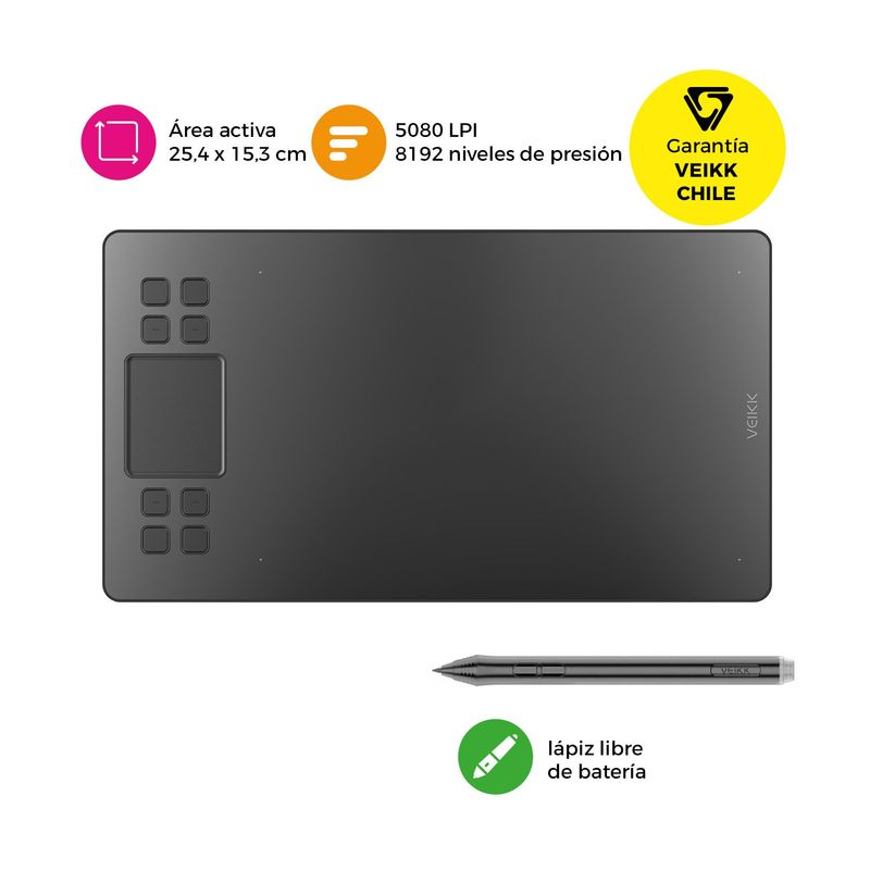 VEIKK - Tableta Gráfica Digitalizadora Veikk A50