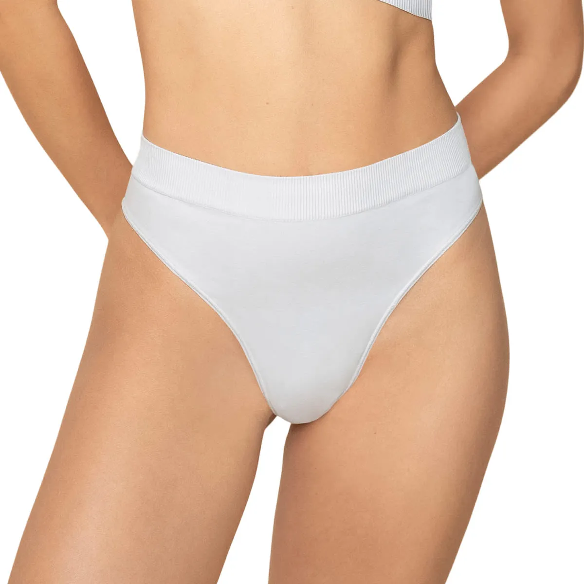 LEONISA - Colaless tiro alto en tecnología seamless 092040 Blanco