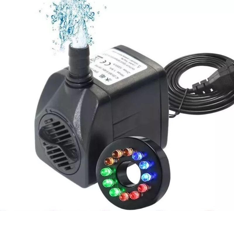 IMPORTCLICK - Bomba Agua Pileta Acuario Sumergible 12 Luces Led IMPORTCLICK