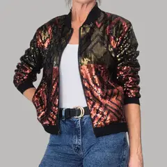 ANONIMASTORE - Chaqueta Bomber Lentejuelas