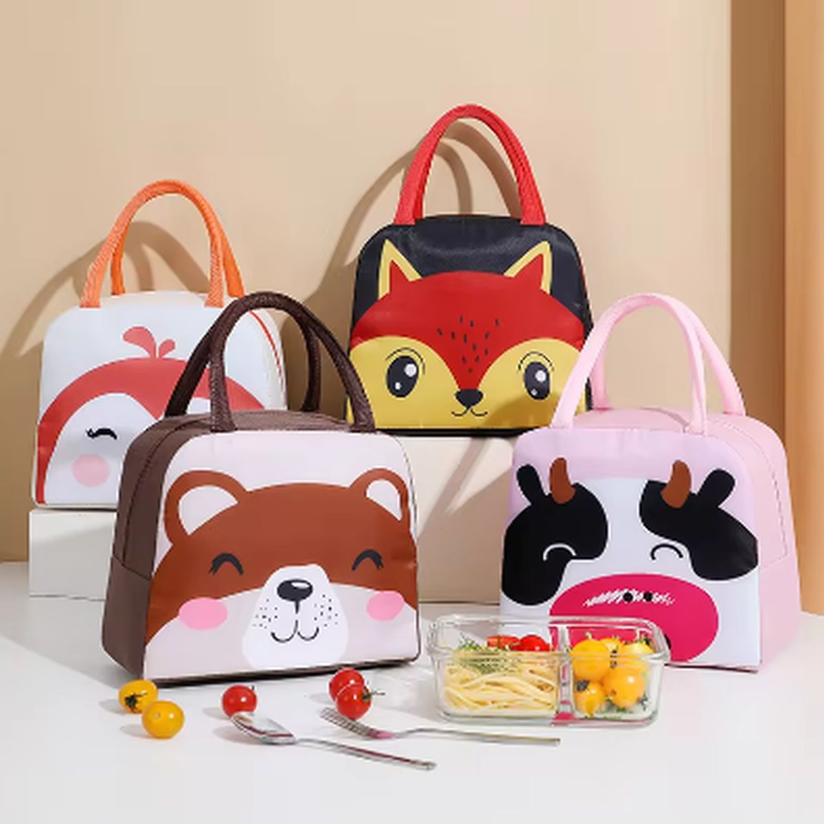 GENERICO - Lonchera Térmica Diseño de Oso -Mantén tus Alimentos Frescos