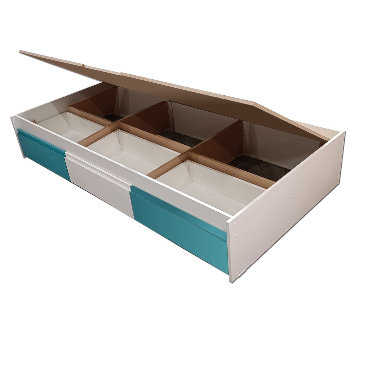 DECORACION CREATIVA - Cama Infantil - Montessori 3 Cajones 1 Pza - Calipso/Blanco