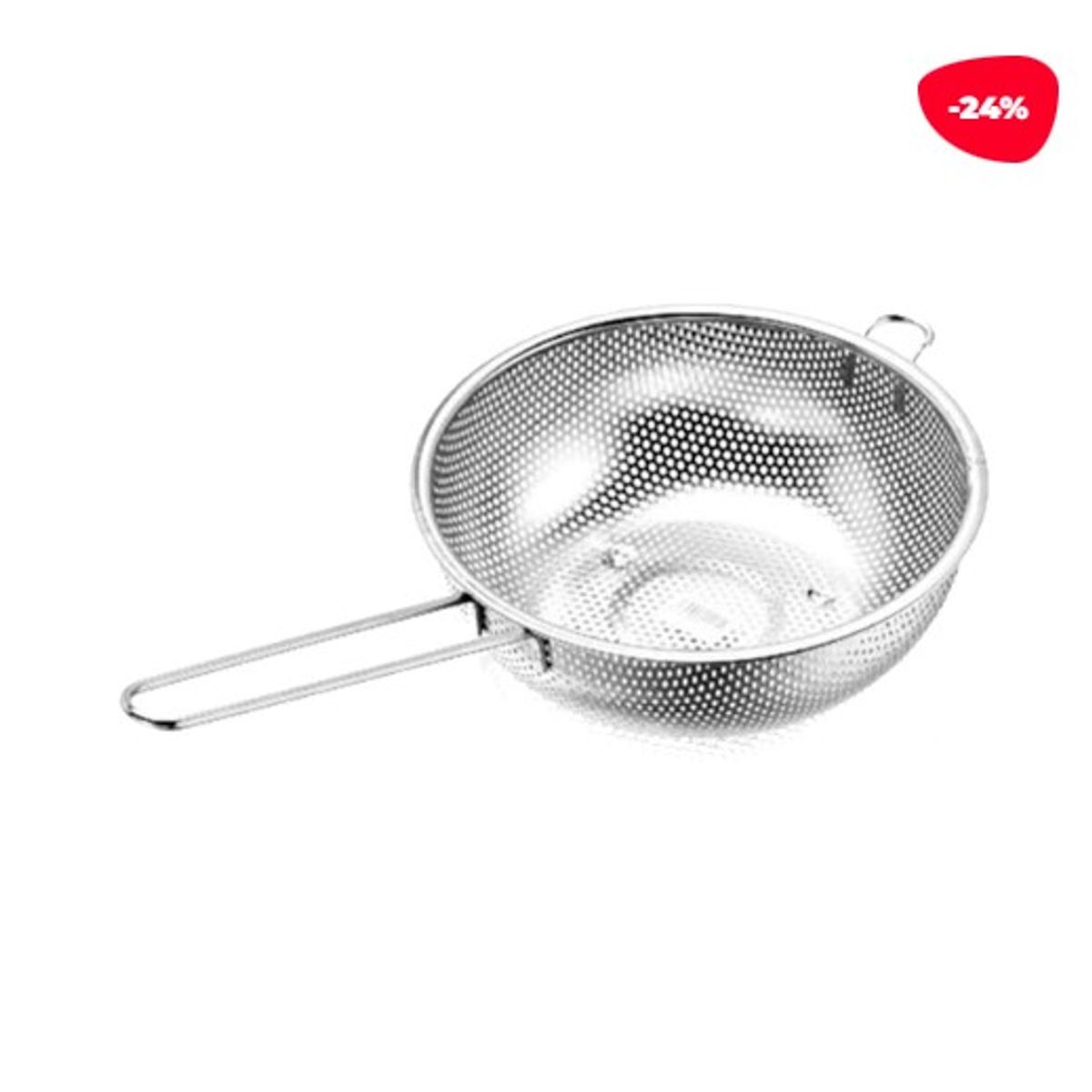 GENERICO - Colador Asas Acero Inoxidable Plateado  28Cm