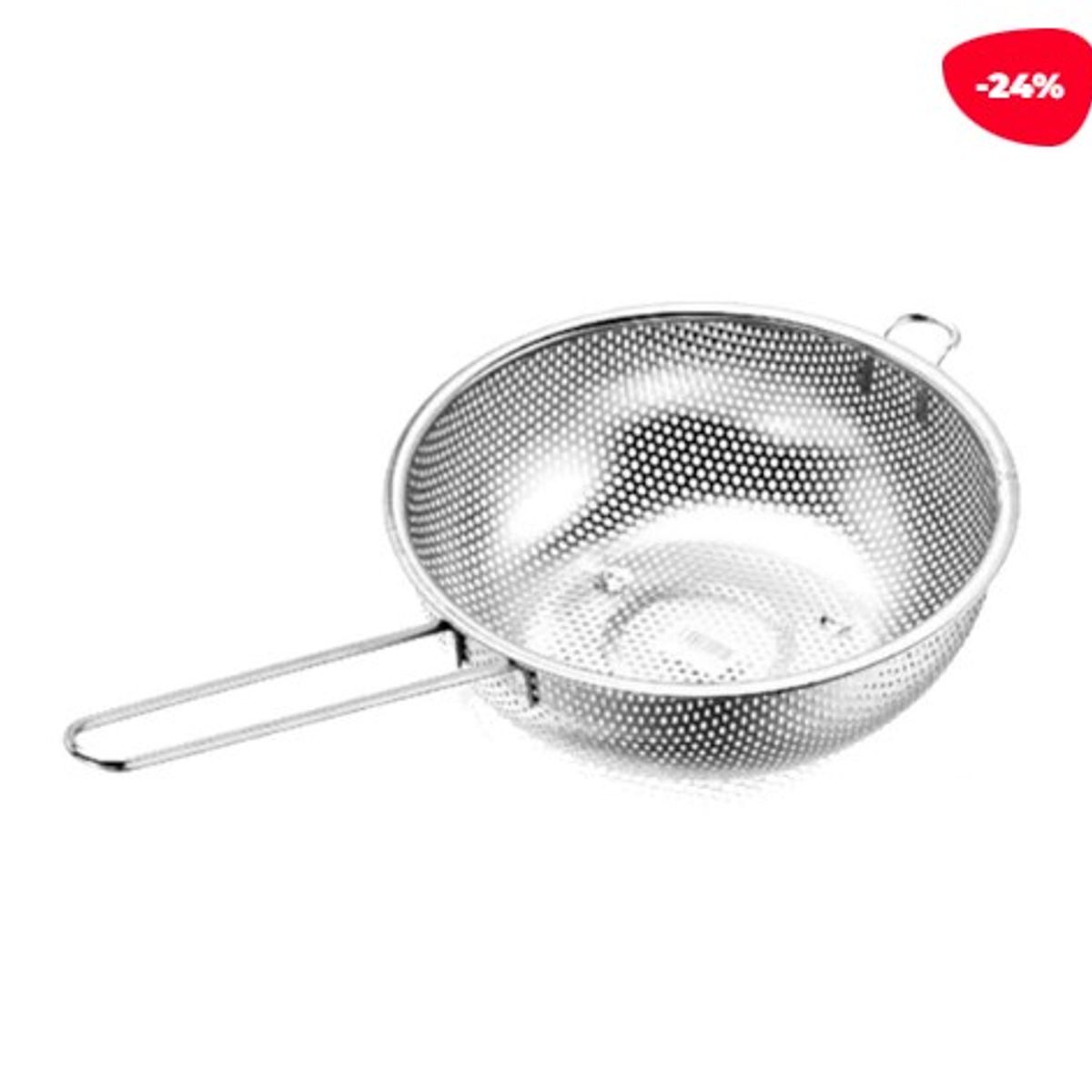 GENERICO - Colador Asas Acero Inoxidable Plateado 26Cm