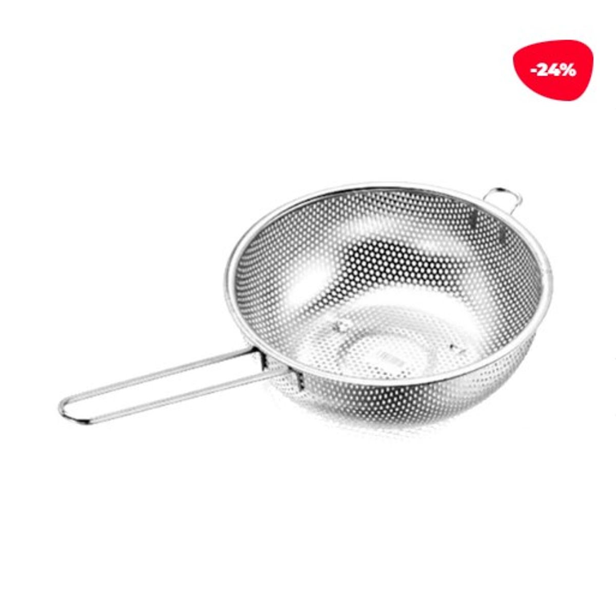 GENERICO - Colador Asas Acero Inoxidable Plateado 26Cm