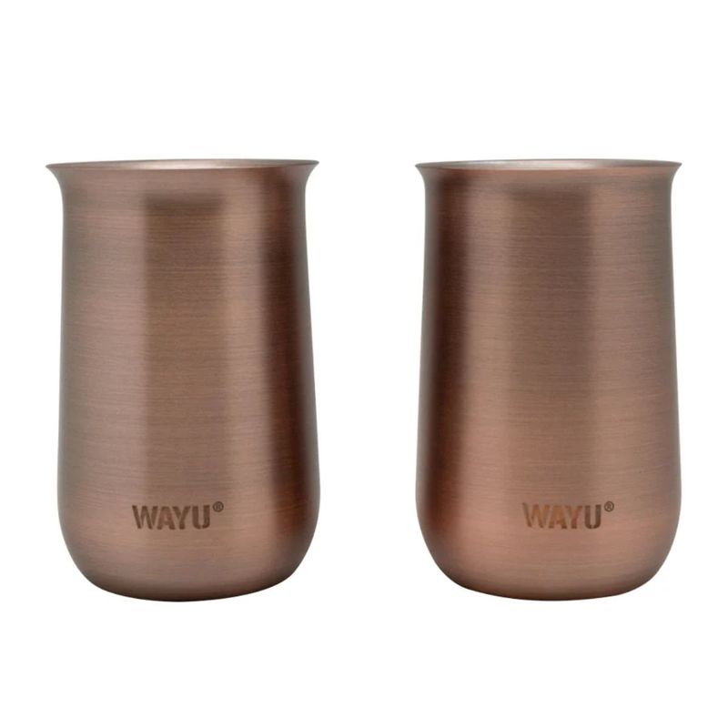 WAYU - Set 2 Vasos Sour Acero Inoxidable Copper Line Wayu 230ml WAYU