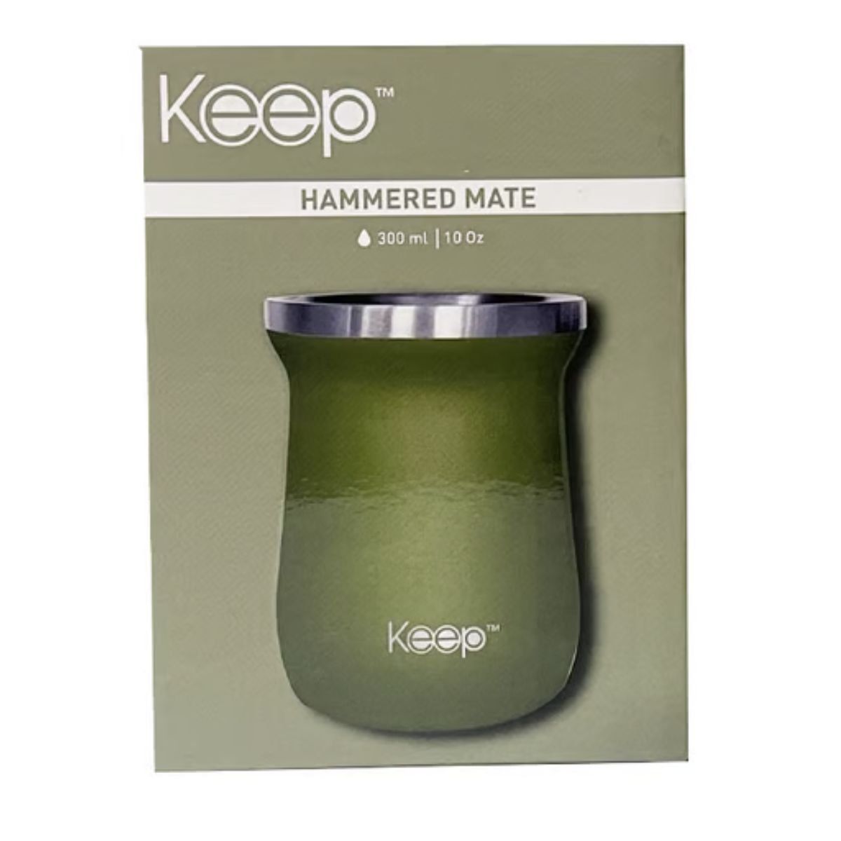 KEEP - Vaso Mate Acero Inoxidable Hammered Keep 300ml Verde KEEP