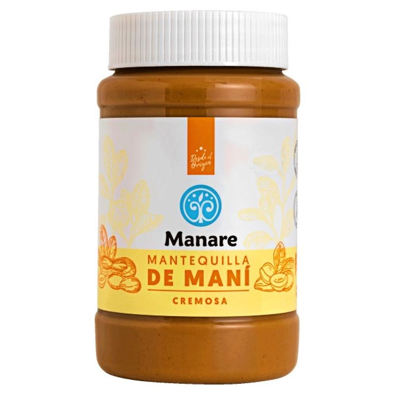 MANARE - MANTEQUILLA DE MANÍ 500G NATURAL SIN ADITIVOS - MANARE