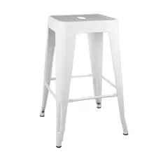 GENERICO - Taburete Piso Metal Tolix para Comedor Bar LF5-03H 66cm - Blanco