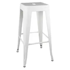 GENERICO - Taburete Piso Metal Tolix para Comedor Bar LF5-03H - blanco
