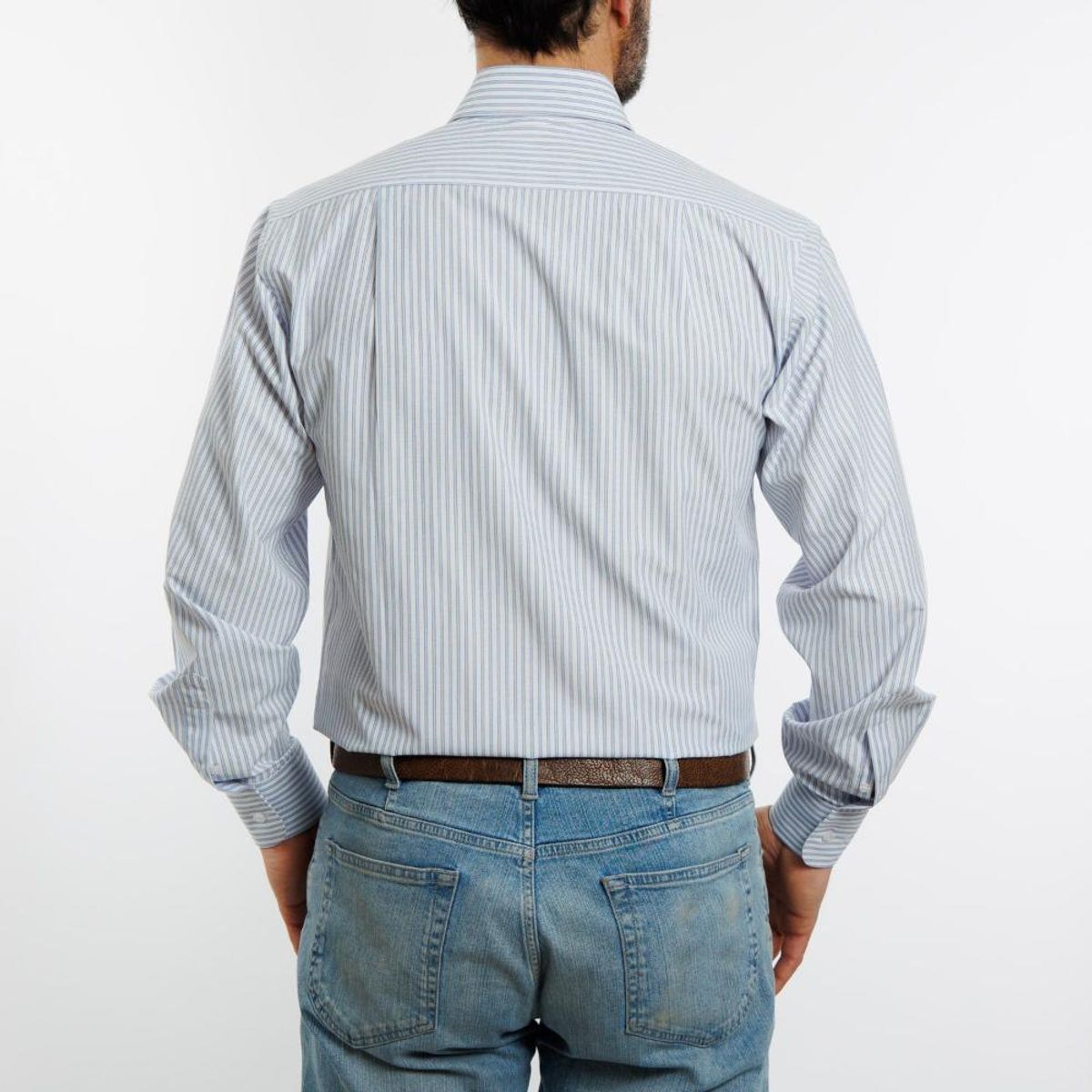 VANDINE - Camisa  Etiqueta Roja Líneas azules I24-13 - Azul