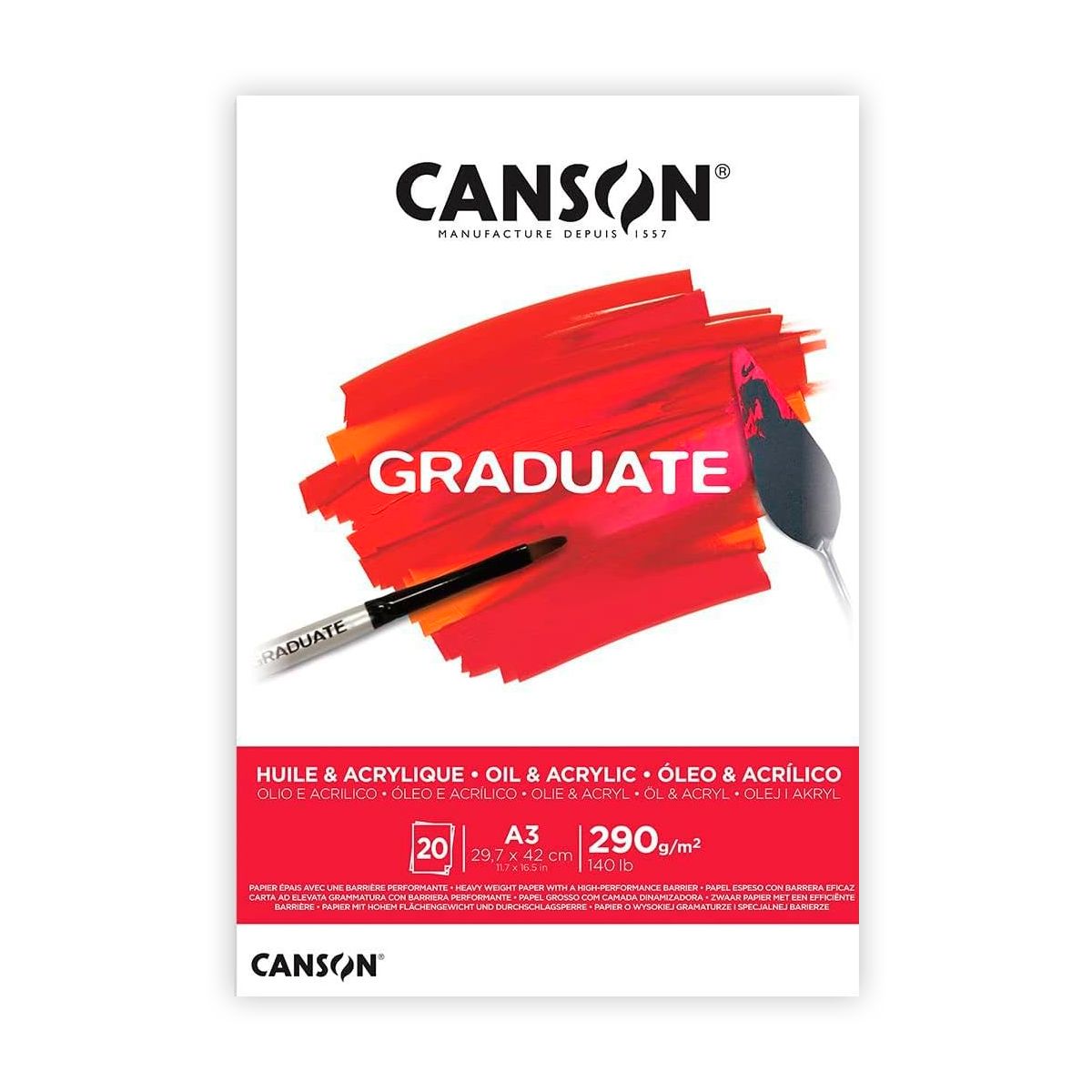 CANSON - Canson Acrilico Y Óleo Graduate Pad A3 297x42 Cm