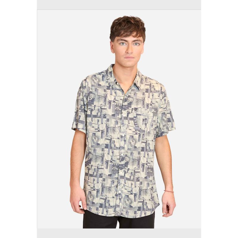 RUSTY - Camisa MC Human Beings Ss Multicolor Hombre Rusty