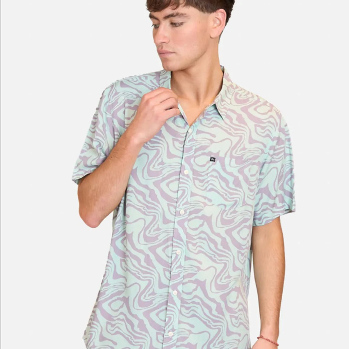 RUSTY - Camisa MC Madness Ss Multicolor Hombre Rusty