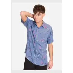 RUSTY - Camisa MC Anirac Flor Ss Multicolor Hombre