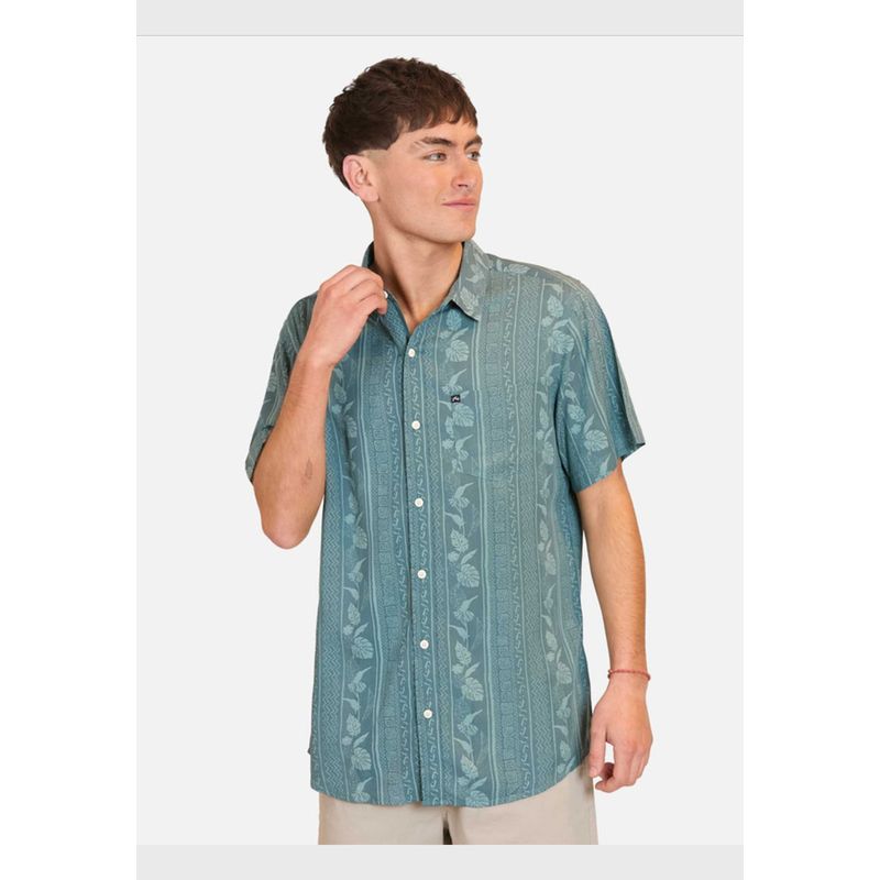 RUSTY - Camisa MC Bon Voyage Ss Multicolor Hombre Rusty