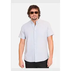 VOLCOM - Camisa MC Shirt Oxford Solid Celeste Hombre