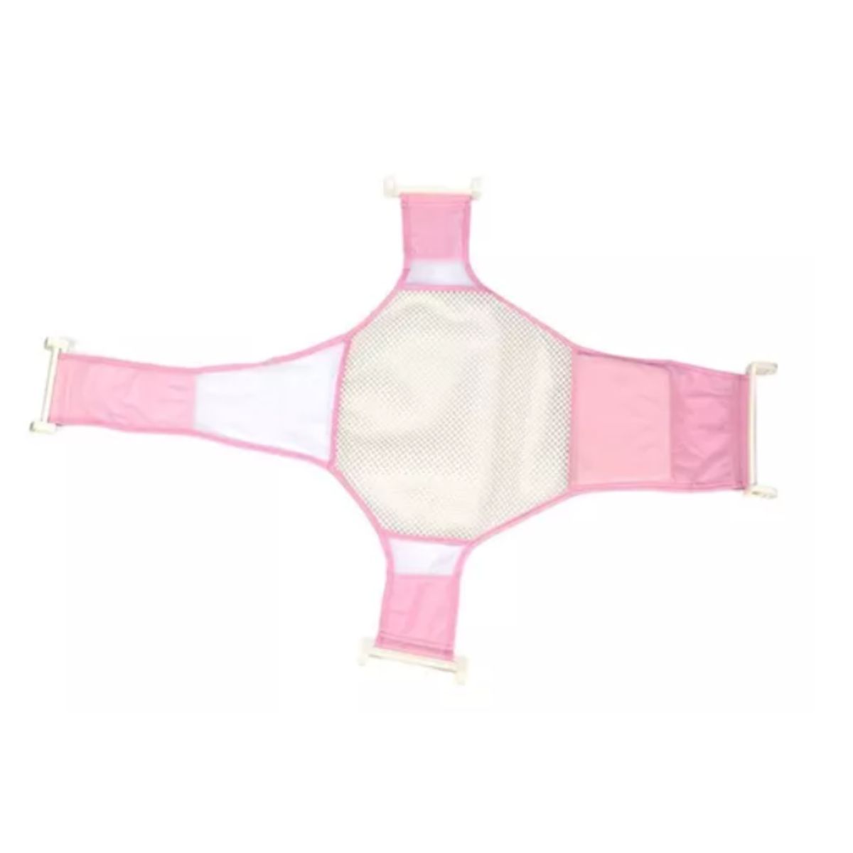 GENERICO - Hamaca Malla Para Bañera Tina De Bebe 4 Puntas Rosada.