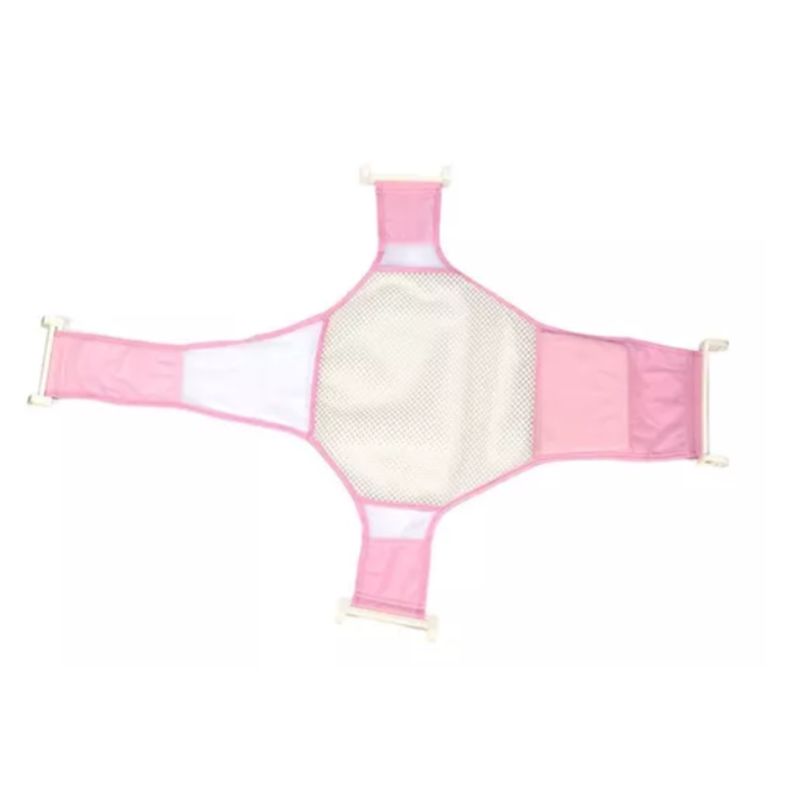 GENERICO - Hamaca Malla Para Bañera Tina De Bebe 4 Puntas Rosada