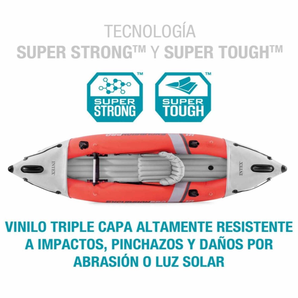 INTEX - Kayak Inflable Individual INTEX Excursion Pro K2 Personas 2