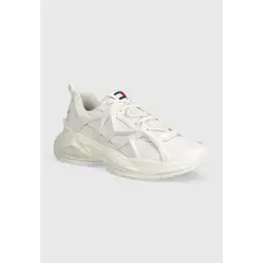 TOMMY HILFIGER - Zapatilla De Running Troqueladas Blanco