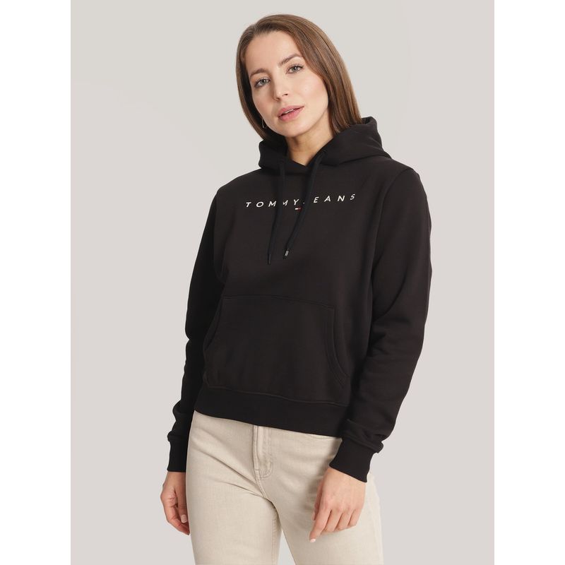 TOMMY HILFIGER - Polerón Hoodie Logo Monotype Negro Tommy Jeans